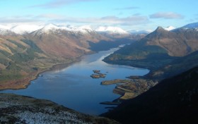 Loch Leven, the Pap, Ballachulish & Glencoe villages from the walk up Beinn a'Bheithir